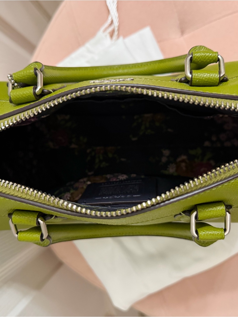 Coach Mini Bennett in Dark Lime - Picture 4 of 12